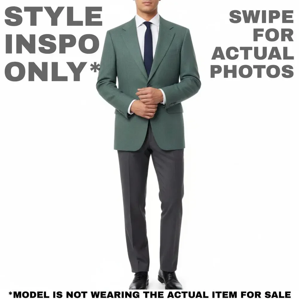 Haggar Gentleman's Fit 40R Sage Green Blazer Sport Coat [0135]